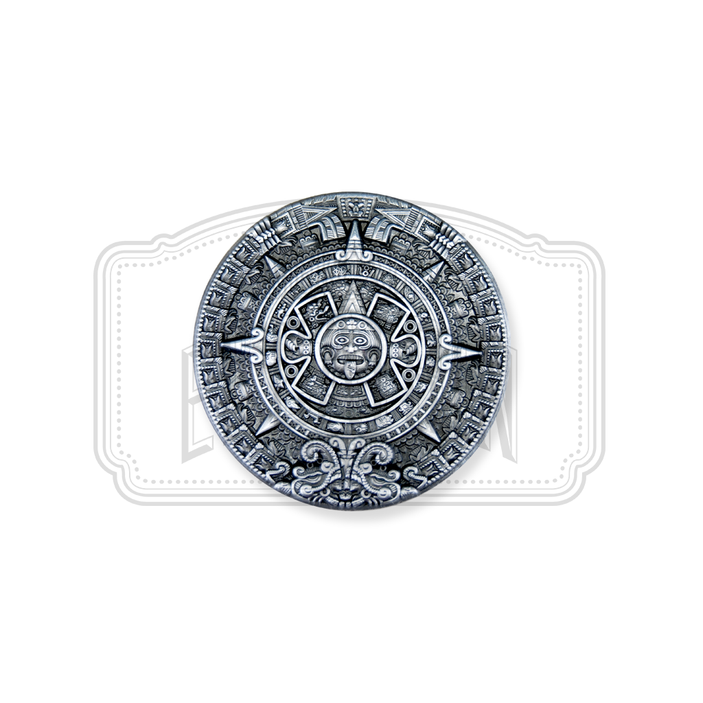 Aztec Calendar 3D Pin