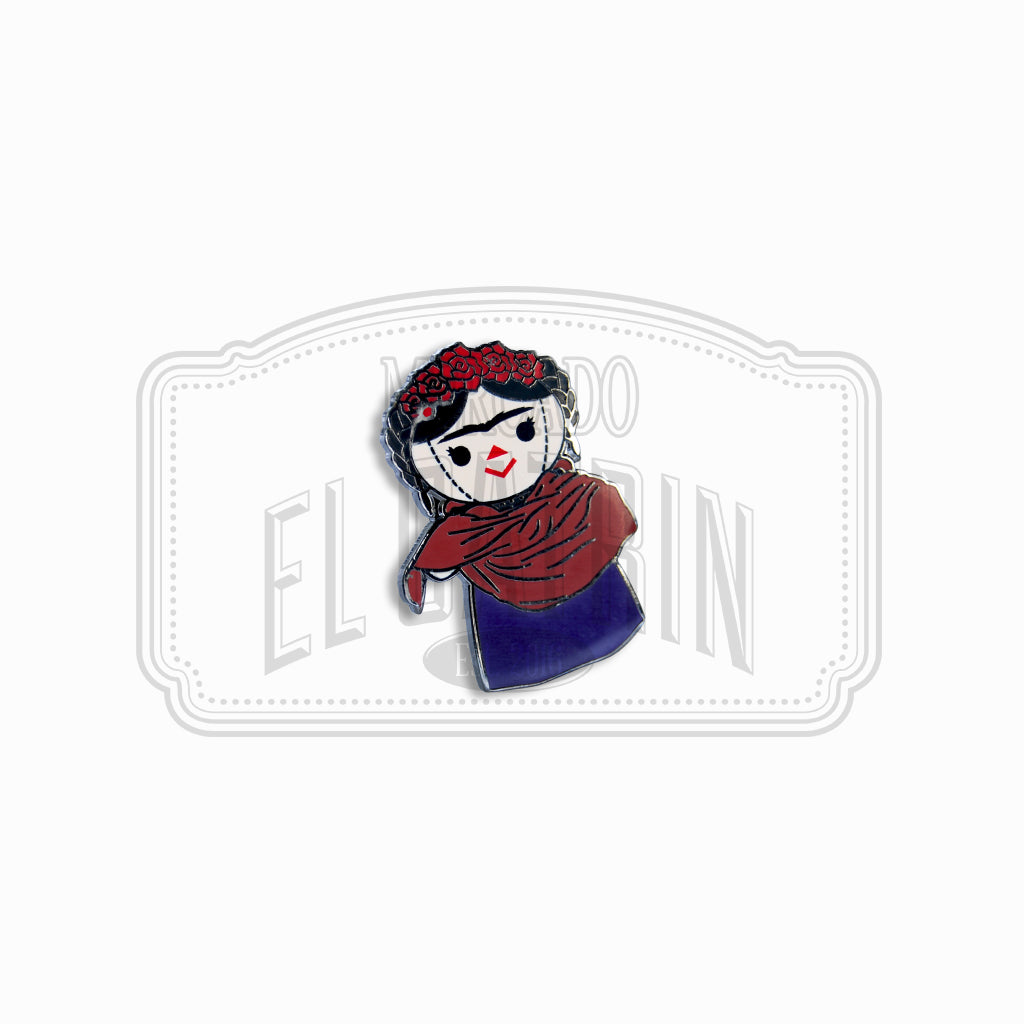 Frida de Trapo Lapel Pin