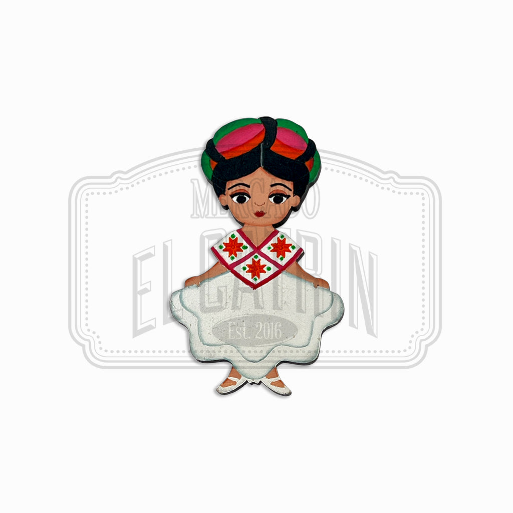 Huasteca - Traditional Dress Wooden Magnet