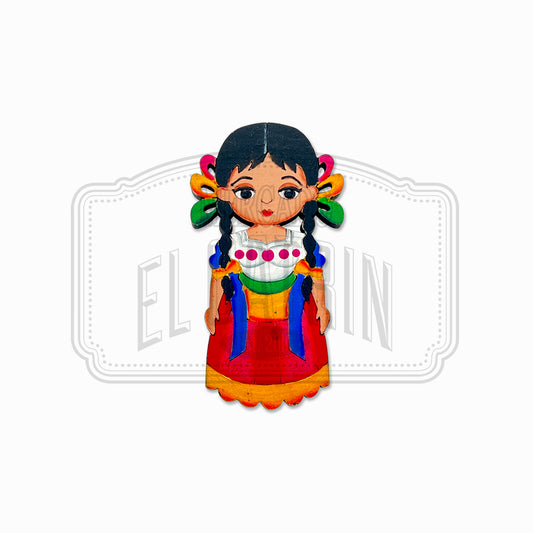 Otomi - Traditional Dress Wooden Magnet