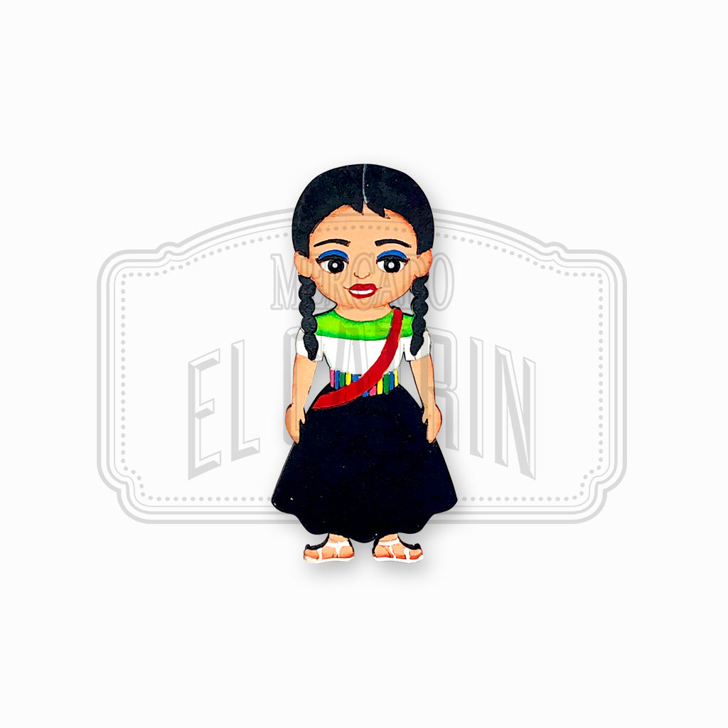 Orizaba - Traditional Dress Wooden Magnet