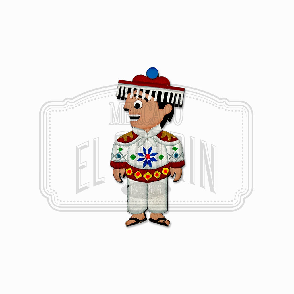 Huichol - Traditional Style Wooden Magnet