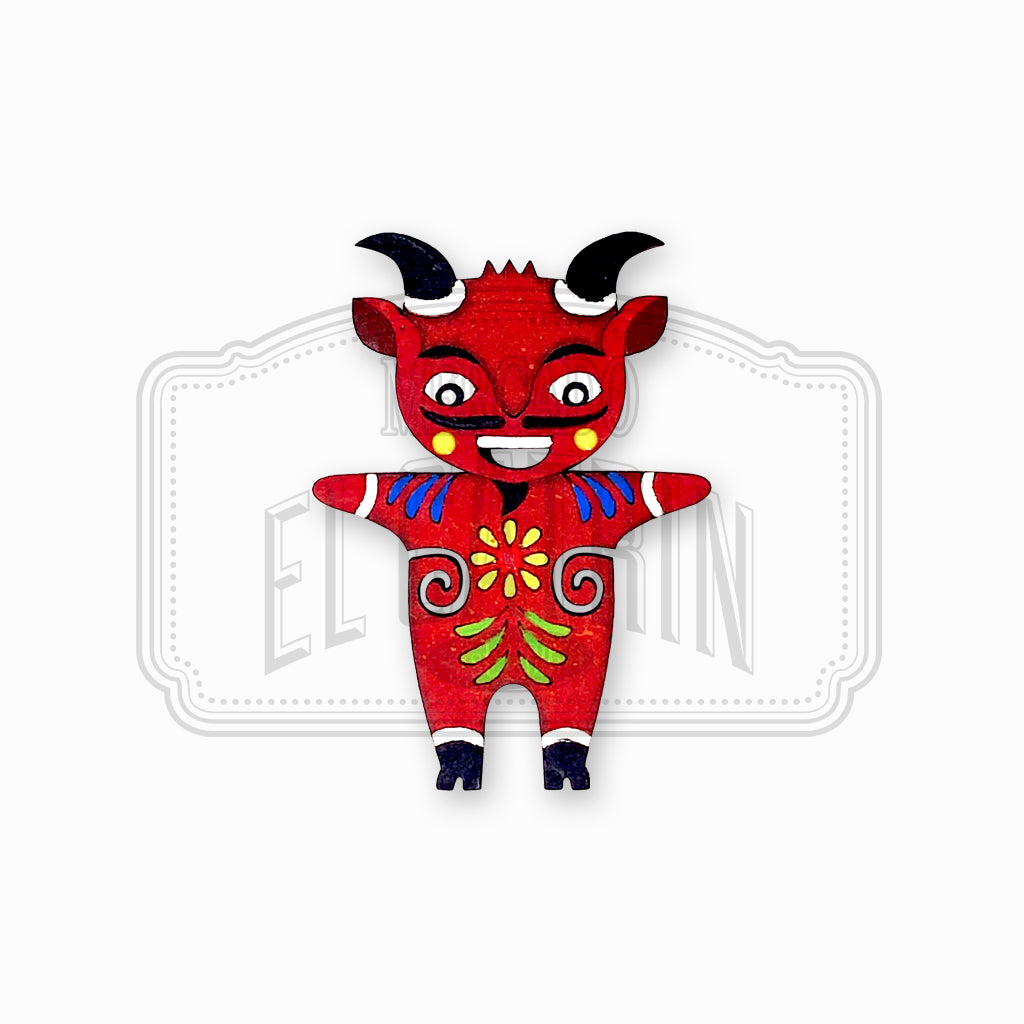 Diablito - Arte Popular Wooden Magnet
