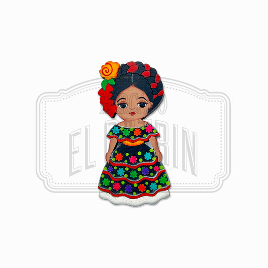 Chiapaneca - Traditional Dress Wooden Magnet