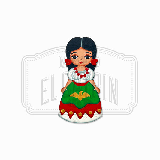 China Poblana - Traditional Dress Wooden Magnet