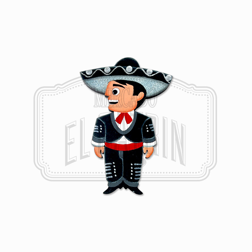 Charro - Traditional Style Wooden Magnet