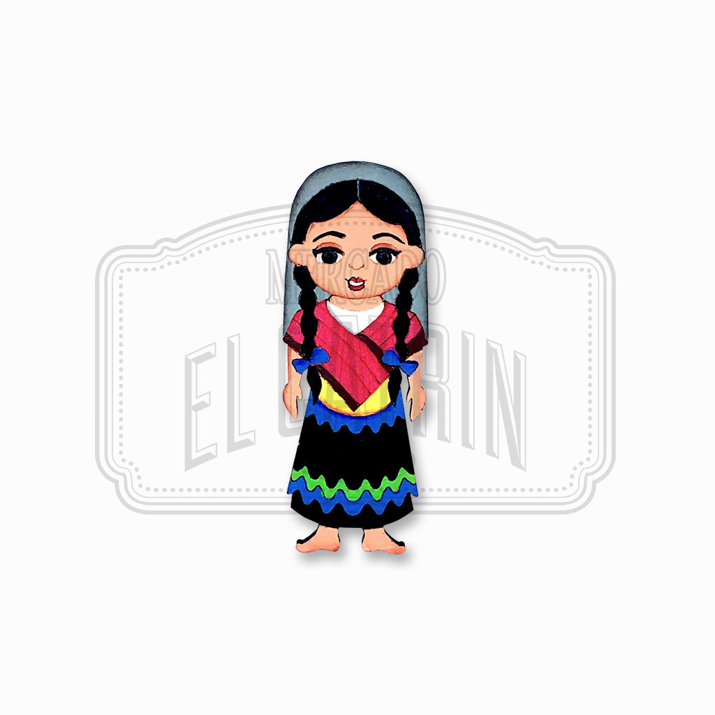 Taliman - Traditional Dress Wooden Magnet