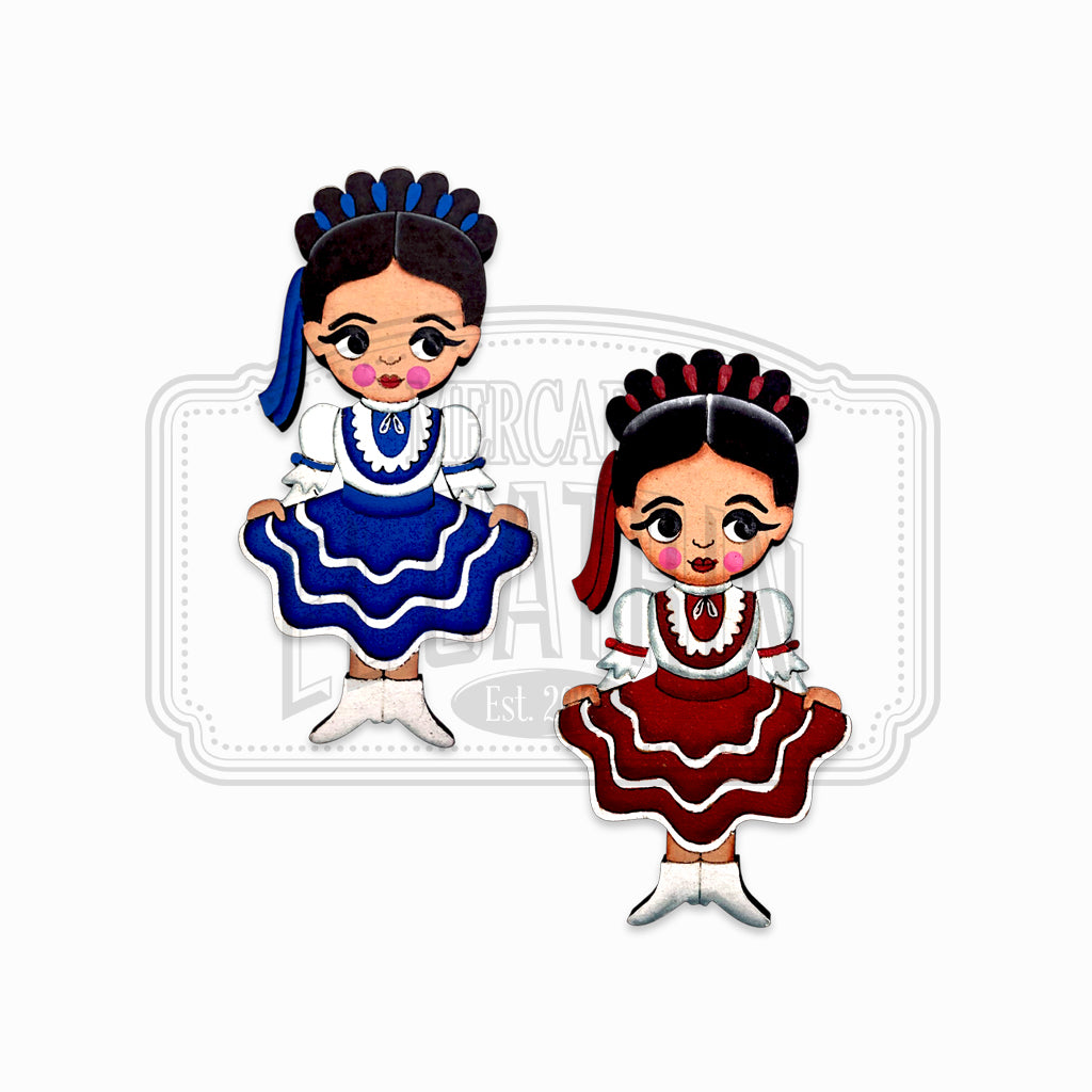 Chihuahua - Traditional Dress Wooden Magnet